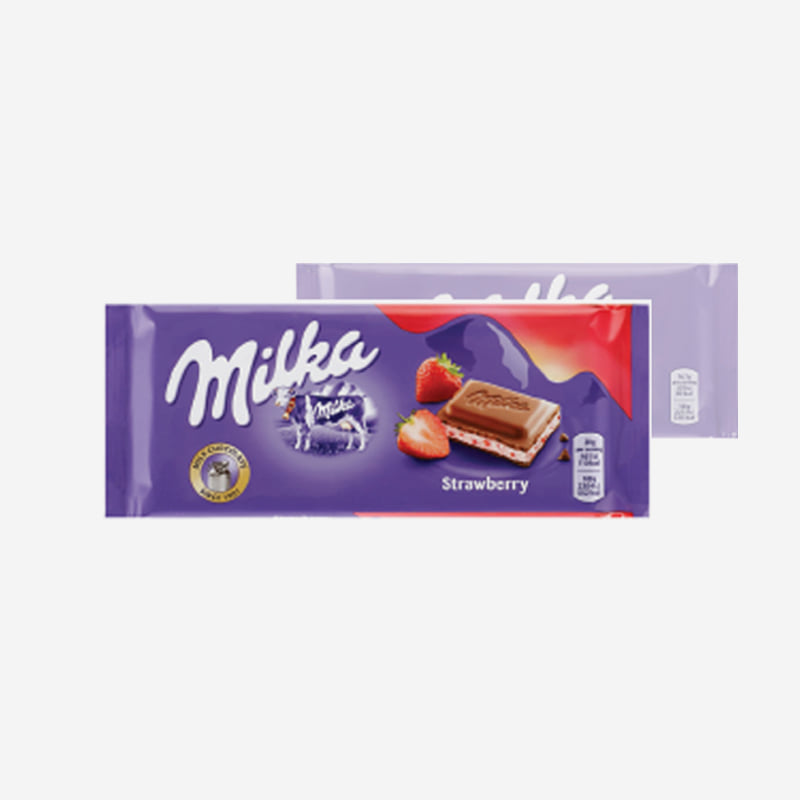 밀카 스트로베리 초콜릿 100g