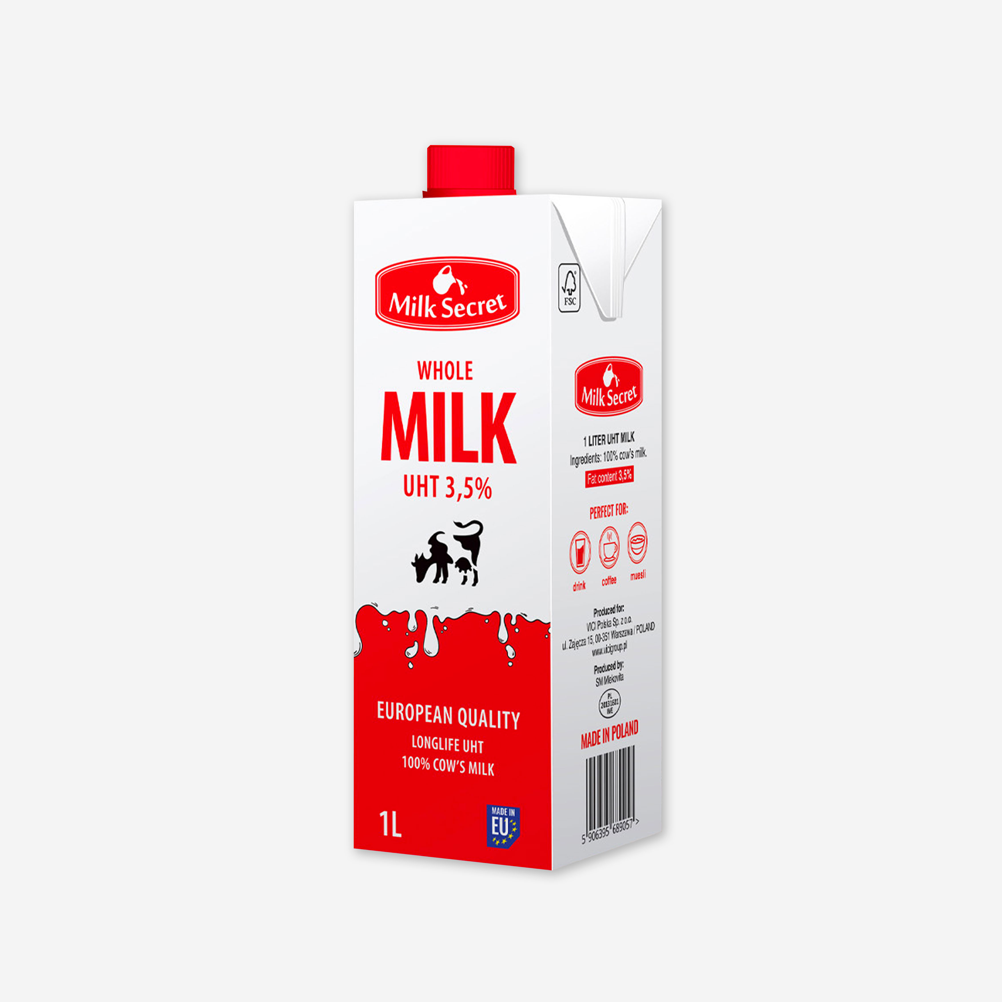 믈레코비타 밀크 시크릿 멸균우유 1L